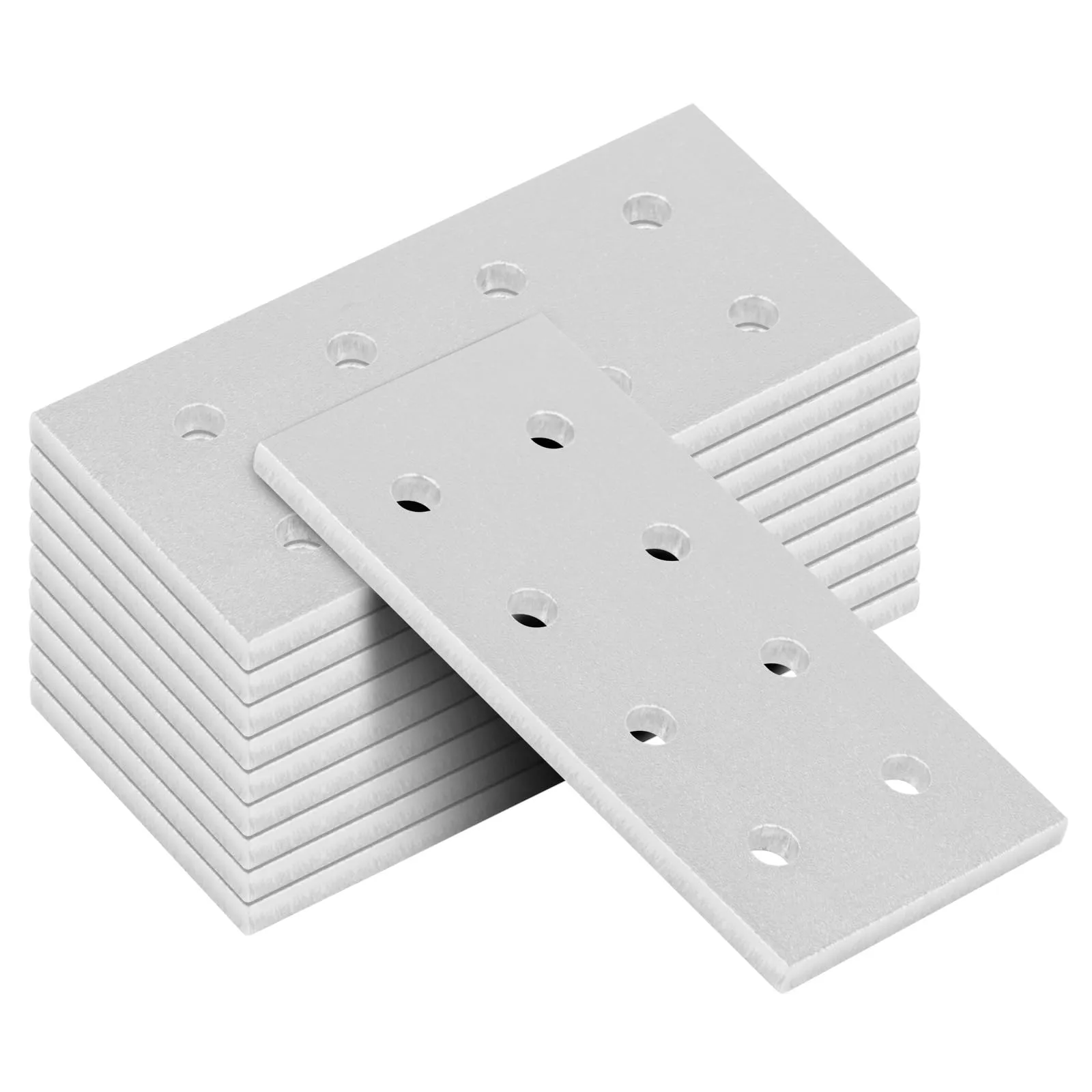 10 Pcs Anodized Aluminum Joining Plates for 3030/3060 T-Slot Profiles, 4mm Thickness