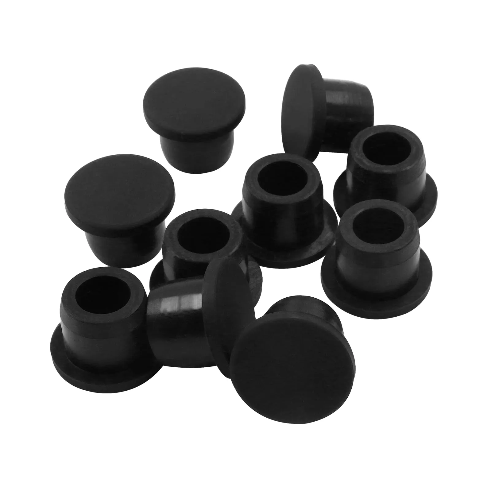 10Pcs Black Silicone Plug Hole Cover for 12mm/0.47inch Holes - Waterproof & Durable