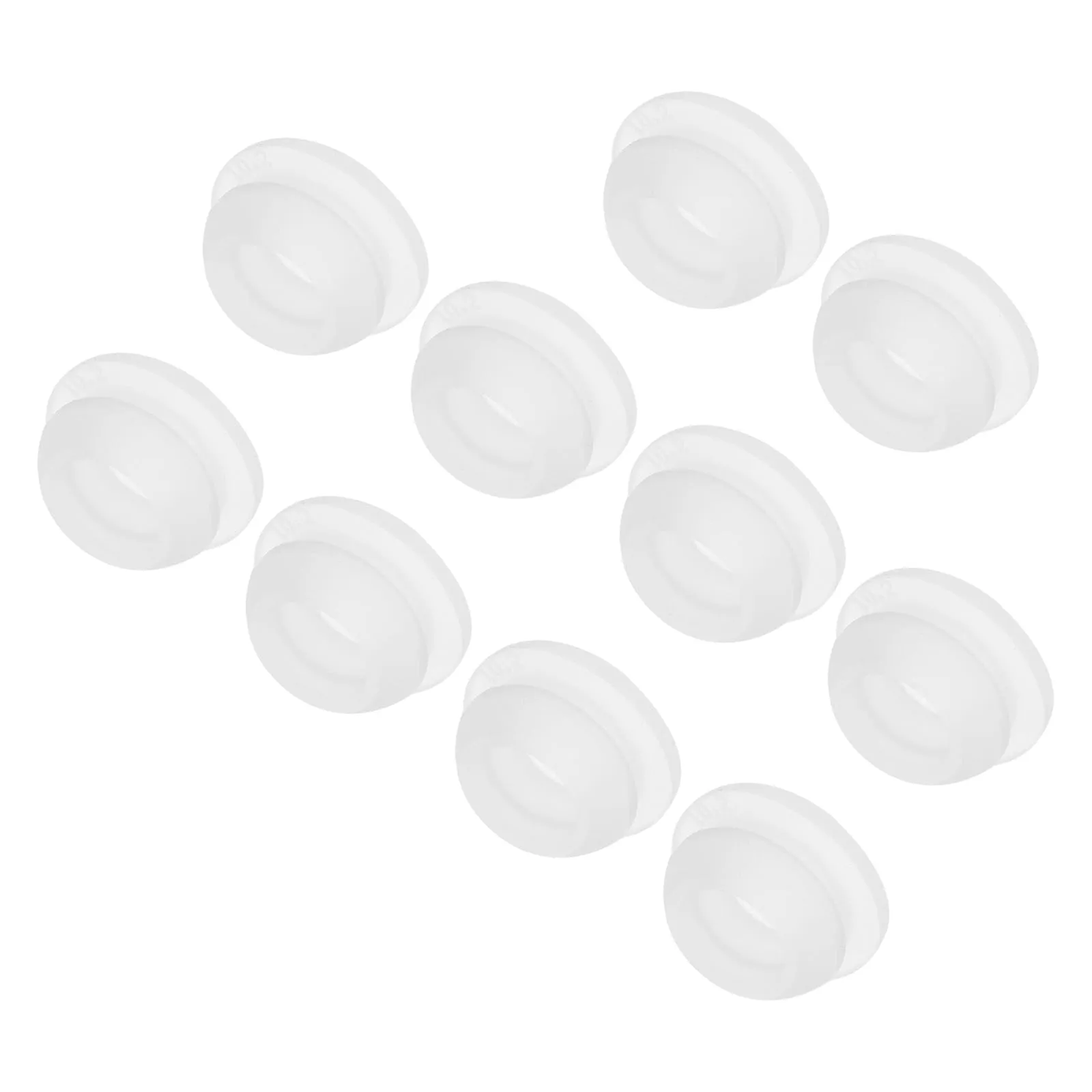 10pcs Clear Silicone Snap-in Locking Hole Plugs, 10.5mm Mounting Diameter, Waterproof Seal Covers