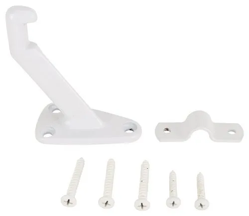 23257WHB3L-PS White Handrail Brackets with 3-1/4 Inch Projection and 2-3/8 Inch Base Height