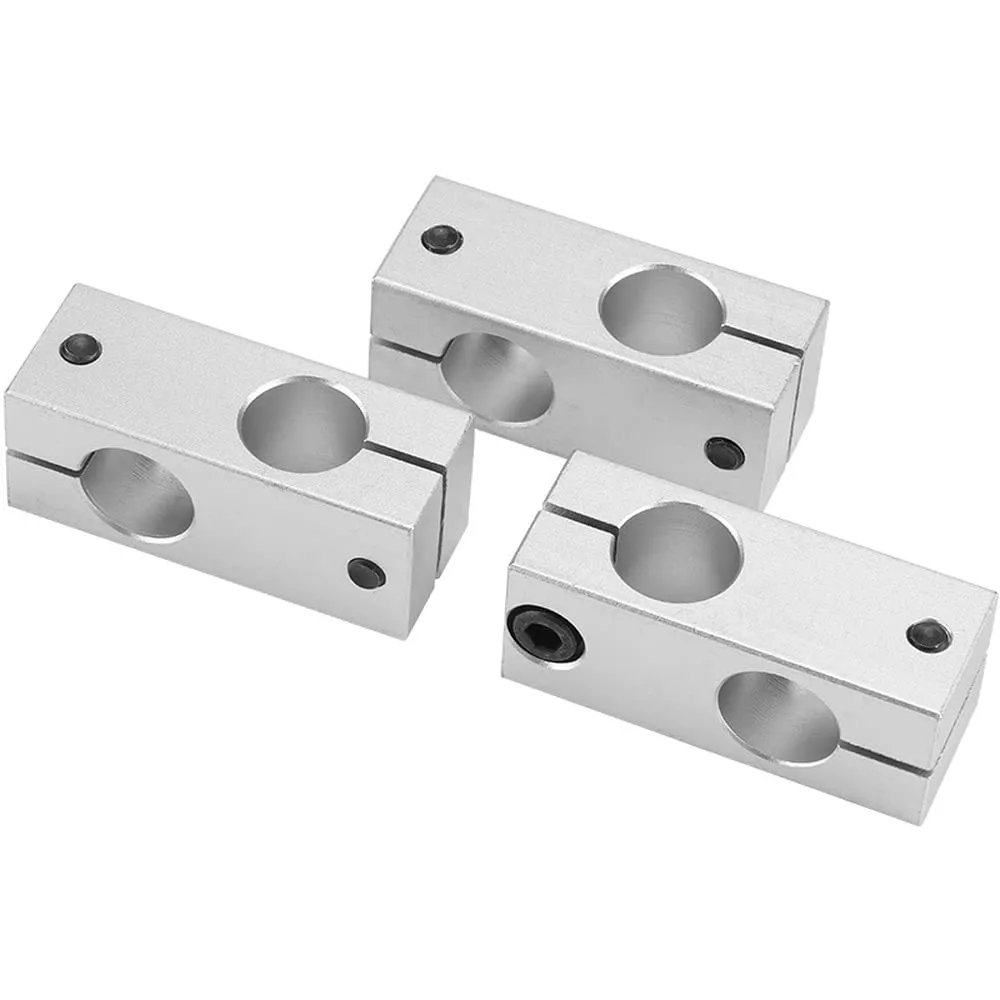 2PC Vertical Pillar Clamp Optical Axis Support Bracket, Aluminum Alloy, 12x12 Diameter