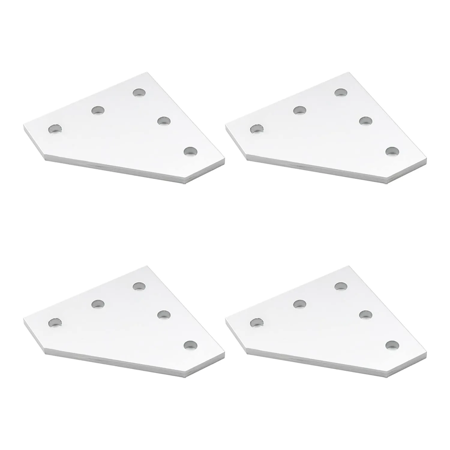 Aicosineg 4pcs L Shape Aluminum Alloy Joining Plate 2.36'x2.36'x0.16' for 2020 Profile