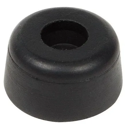 Black Rubber Bumper 15/16' Diameter, Screw-In Mounting, 10 Pack - Durable, High-Quality Protection