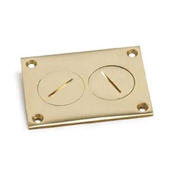 Brass Duplex Cover Replacement with Screw Plugs - Lew Electric 6304-DP