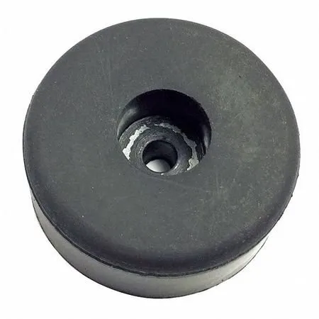 Bumper 1-1/2' Black Rubber PK10 - Durable Screw-In Mounting for Versatile Applications