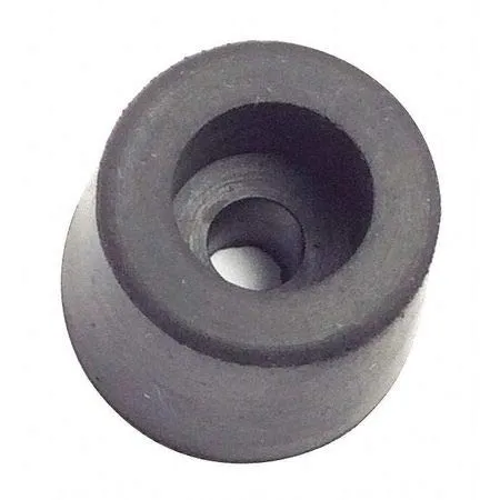 Bumper Rubber Black 1/2'H x 1/2'W, Screw-In Mount, 25-Pack for Durable Protection