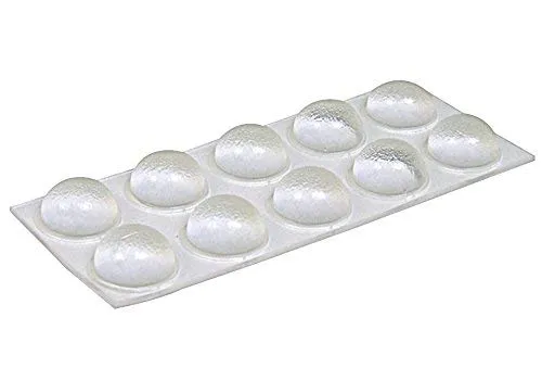 Clear Polyurethane Bumper Pads 5/8' - Adhesive Back, 50/Pack for Surface Protection