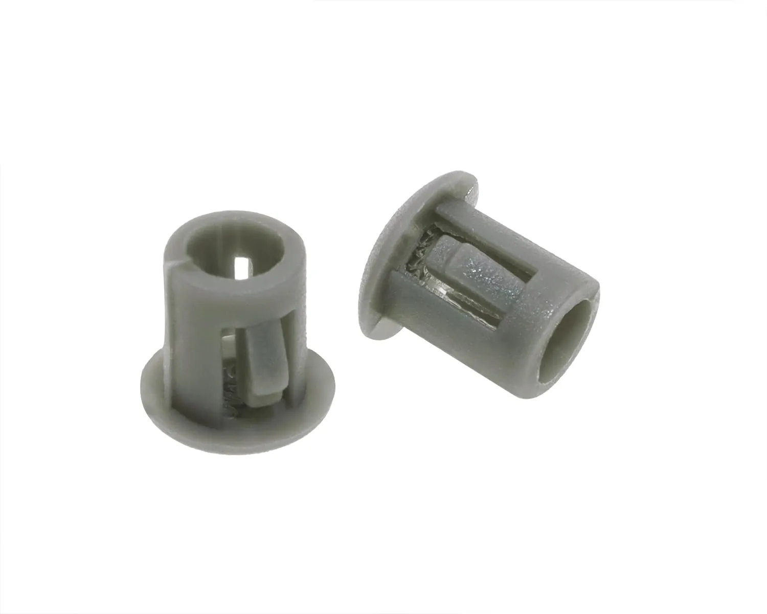 Gray Plastic Round Snap-in Hole Plugs – 10Pcs Locking Furniture Caps, 5mm Diameter, Waterproof