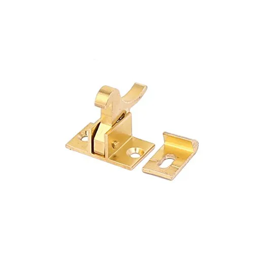 IIVVERR Home Windows Compression Spring Loaded Toggle Latch Catch Brass Tone, 28x30x27mm