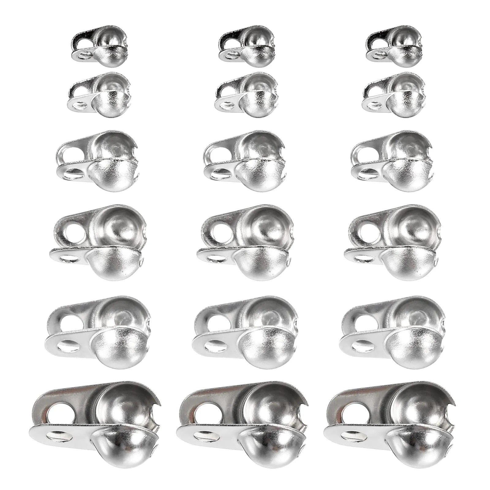 MECCANIXITY Stainless Steel Ball Chain Connectors, 130 Pack for 2/2.4/3.2/4.5/5/6mm Chains