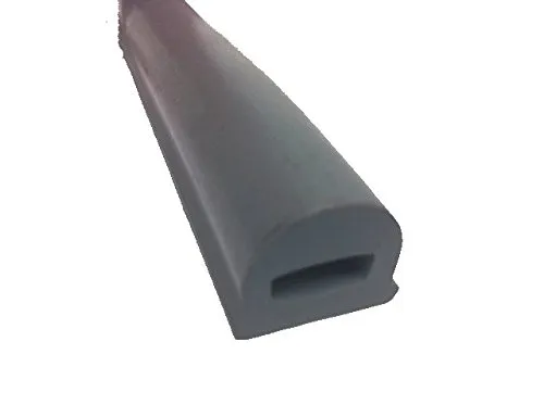 Premium Grey Rubber Strip Bumper by the Foot - Durable, Adaptable Equipment Protection