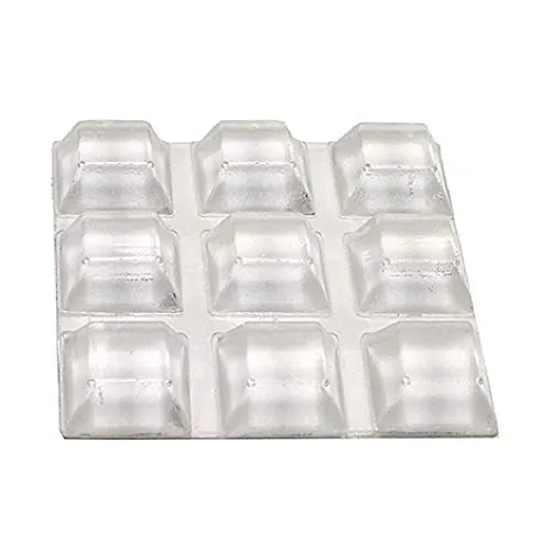 Richelieu 23303tv Clear Self-Adhesive Vinyl Bumpers, 1/2', Surface Protectors, 9 Pack