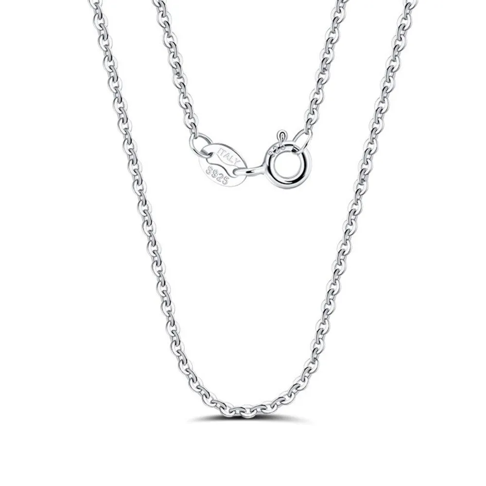 S925 Sterling Silver Necklace - 16IN Twisted Rope Chain, Unisex, Italian Craftsmanship, Versatile