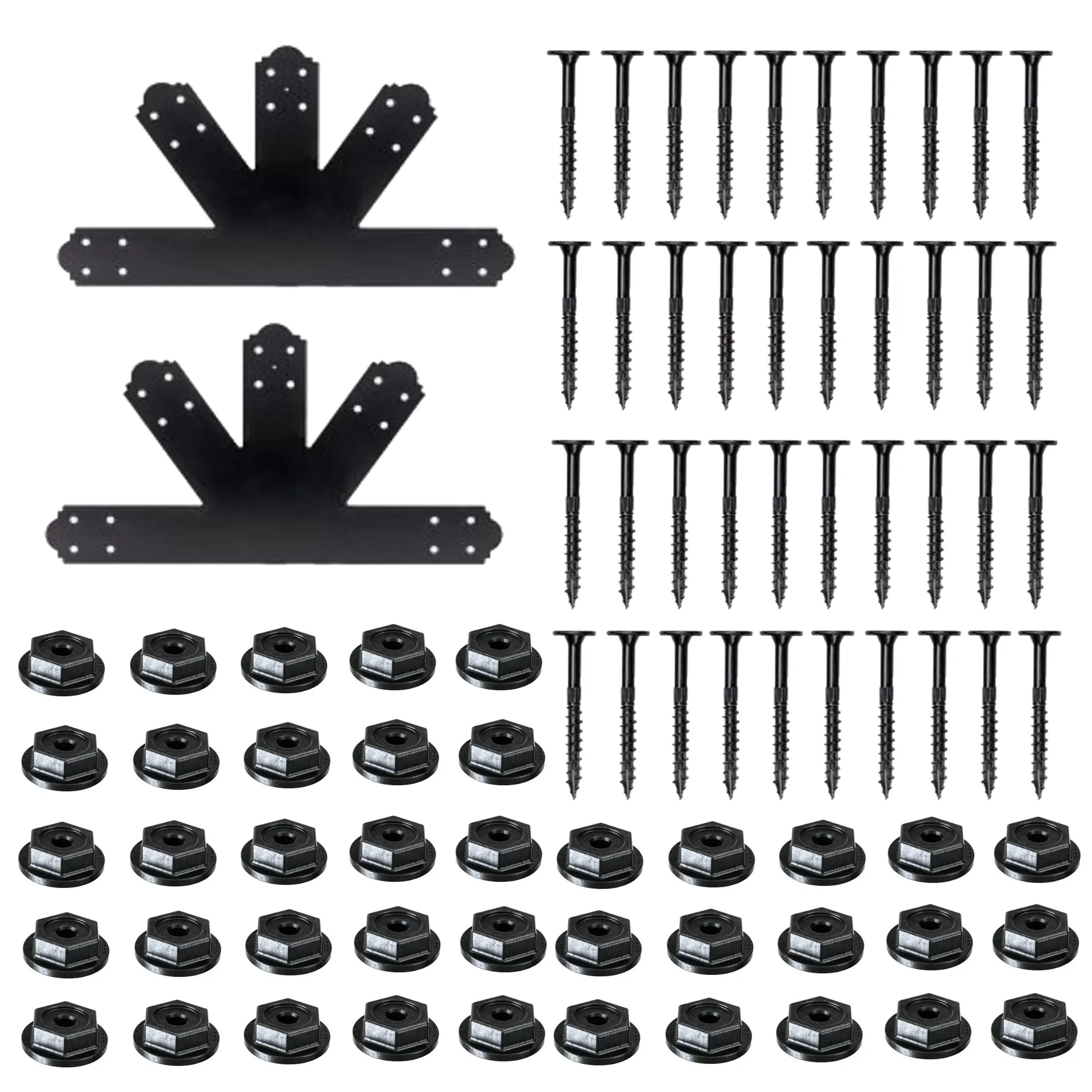 Simpson Strong-Tie APGP812 Outdoor Accents Gable Plates Kit with Fasteners, Black Finish