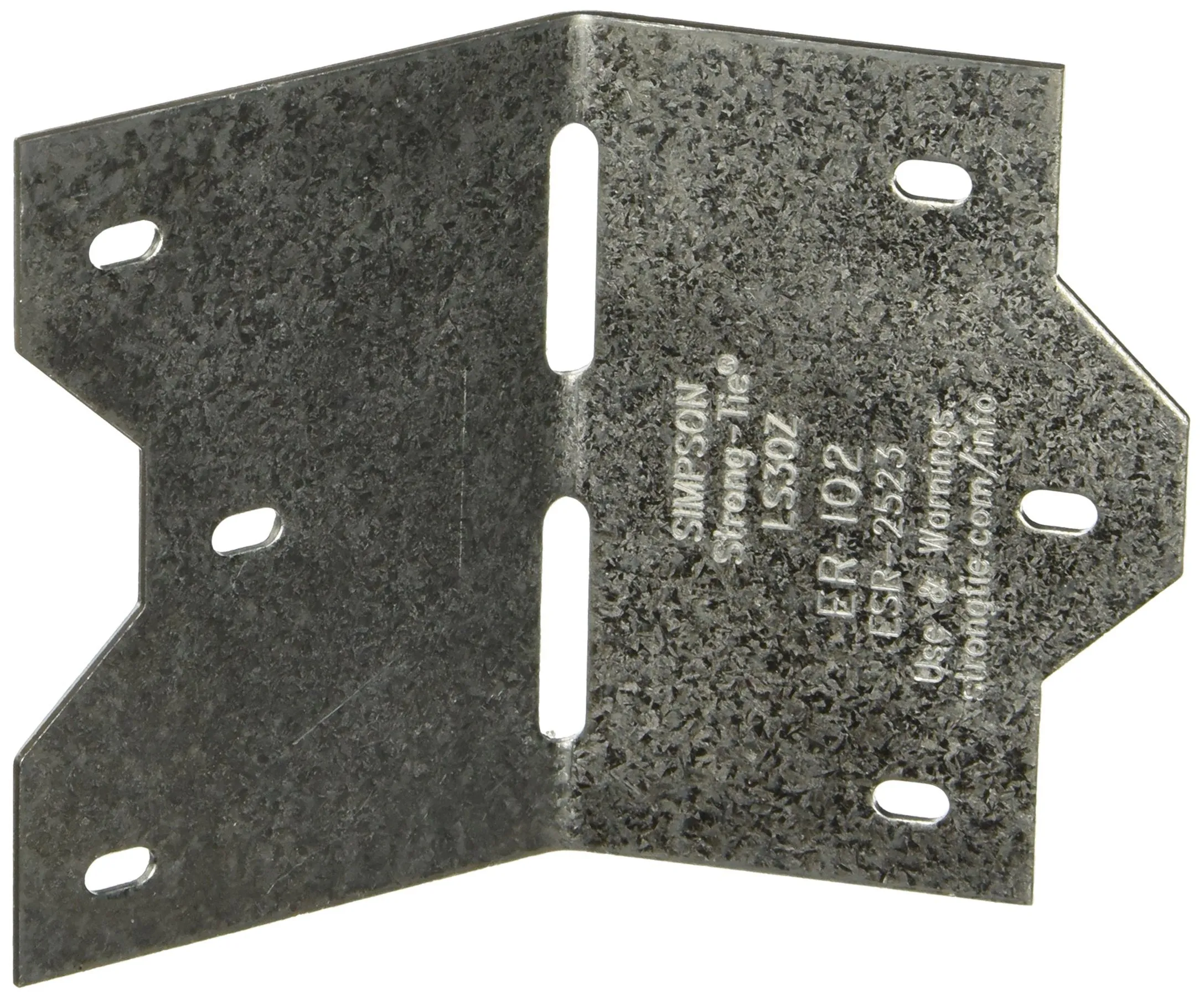 Simpson Strong-Tie LS30Z 18-Gauge 3-3/8-Inch Adjustable L-Angle for Strong Reinforcement