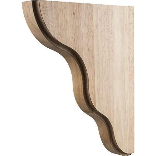 Smooth Contour Bar Bracket 13-1/8' Height, 1-3/4' Width, 10-1/2' Depth, Premium Wood Finish