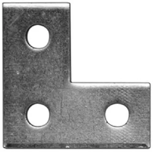 Thomas & Betts ZAB219-10 3 Hole Flat Right Angle Bracket, Electro Plated Zinc Finish