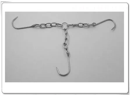 Triple Hooks & Chains Set of 3 - 6-Inch Dissection Tool by DR Instruments