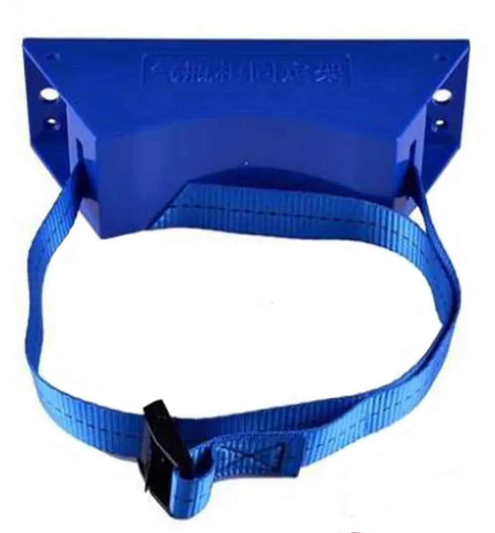 Wall-Mounted Bracket for 40L Compressed Gas Cylinders - Blue ABS Plastic Holder